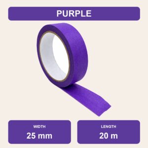 Colourful Masking Tape 20m - Purple, 25mm