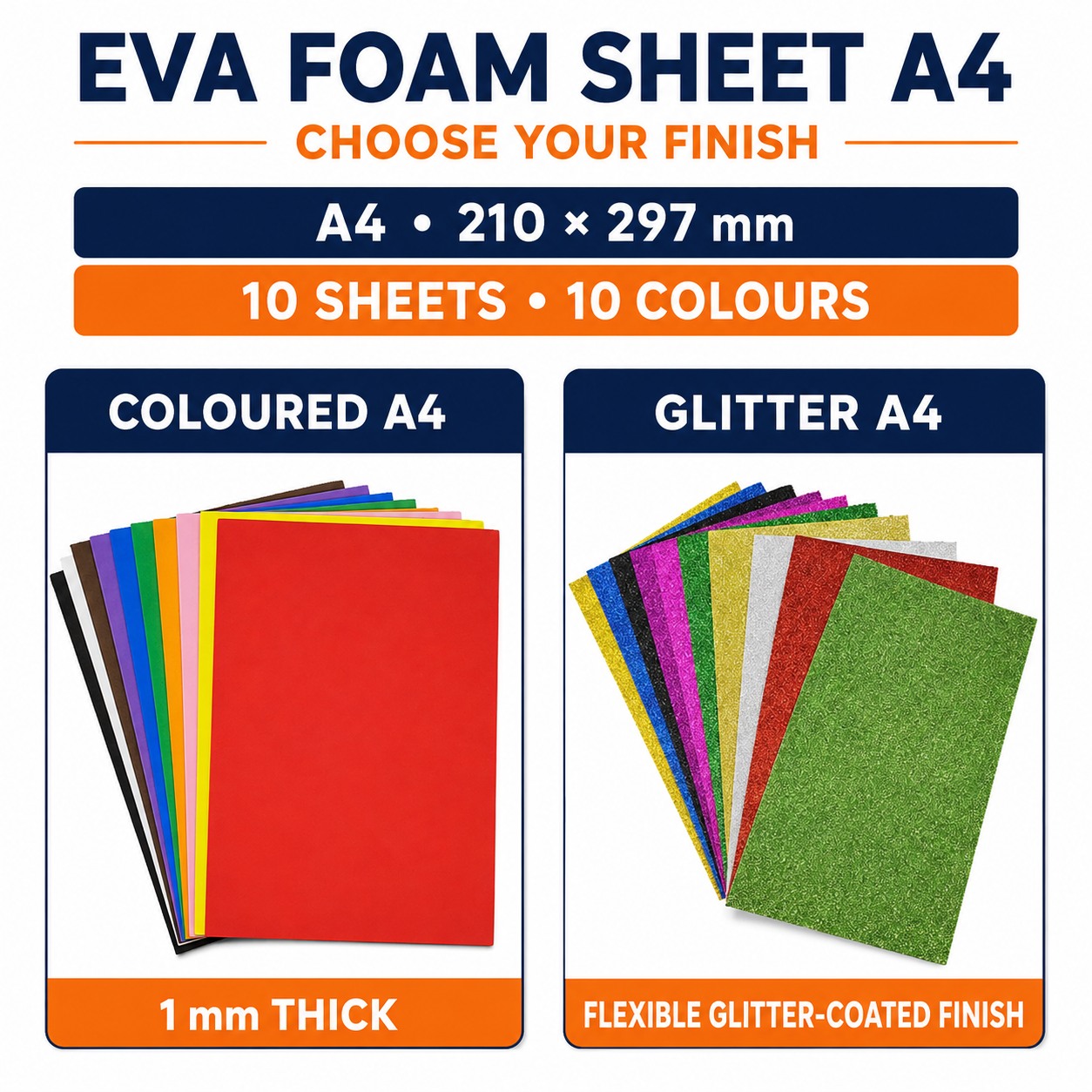 EVA Foam Sheet A4 (Standard/Glitter)