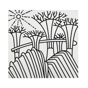 Canvas Panel (Sg Theme) W Colour & Brush - Gardens By The Bay