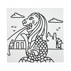 Canvas Panel (Sg Theme) W Colour & Brush - Merlion