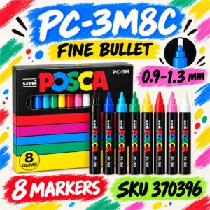 POSCA Paint Markers Set - PC-3M8C