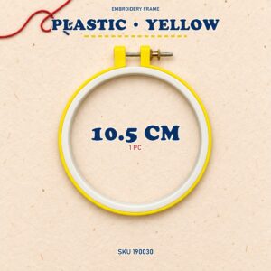 Embroidery Frame - Plastic, 10.5cm (Yellow)