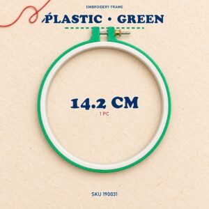 Embroidery Frame - Plastic, 14.2cm (Green)