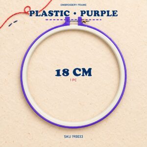 Embroidery Frame - Plastic, 18cm (Purple)