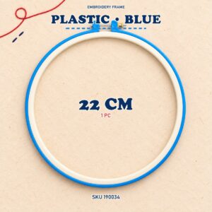 Embroidery Frame - Plastic, 22cm (Blue)