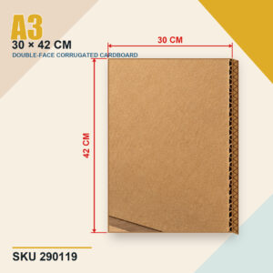 Corrugated Cardboard - Double Face, 30cm x 42cm (A3)