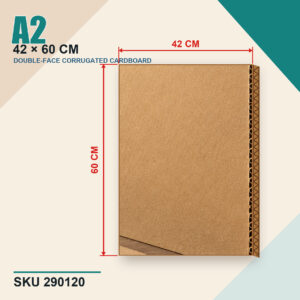 Corrugated Cardboard - Double Face, 42cm x 60cm (A2)
