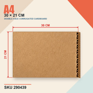 Corrugated Cardboard - Double Face, 30cm x 21cm (A4)
