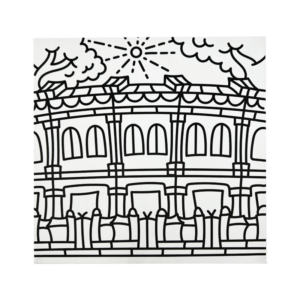 Canvas Panel (Sg Theme) W Colour & Brush - Shophouses