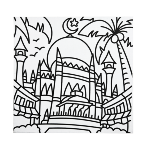 Canvas Panel (Sg Theme) W Colour & Brush - Sultan Mosque
