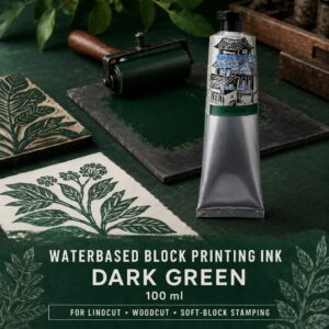 Waterbased Block Printing Ink 100ml - Dark Green