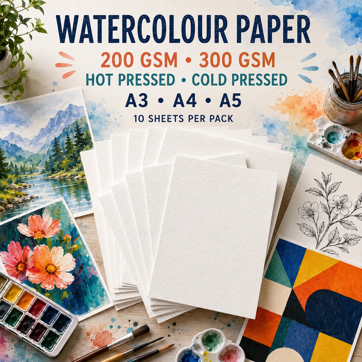 Watercolour Paper A3/A4/A5