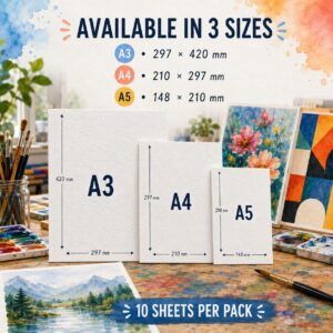 Watercolour Paper – 04 – Gallery – A3 A4 A5 Size Guide