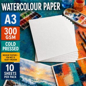 Watercolour Paper A3/A4/A5 - Cold Pressed 300gsm, A3