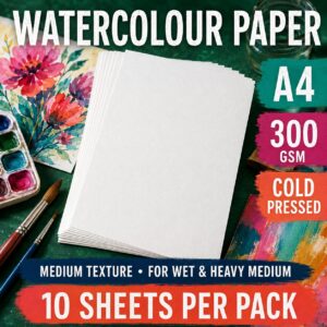 Watercolour Paper A3/A4/A5 - Cold Pressed 300gsm, A4