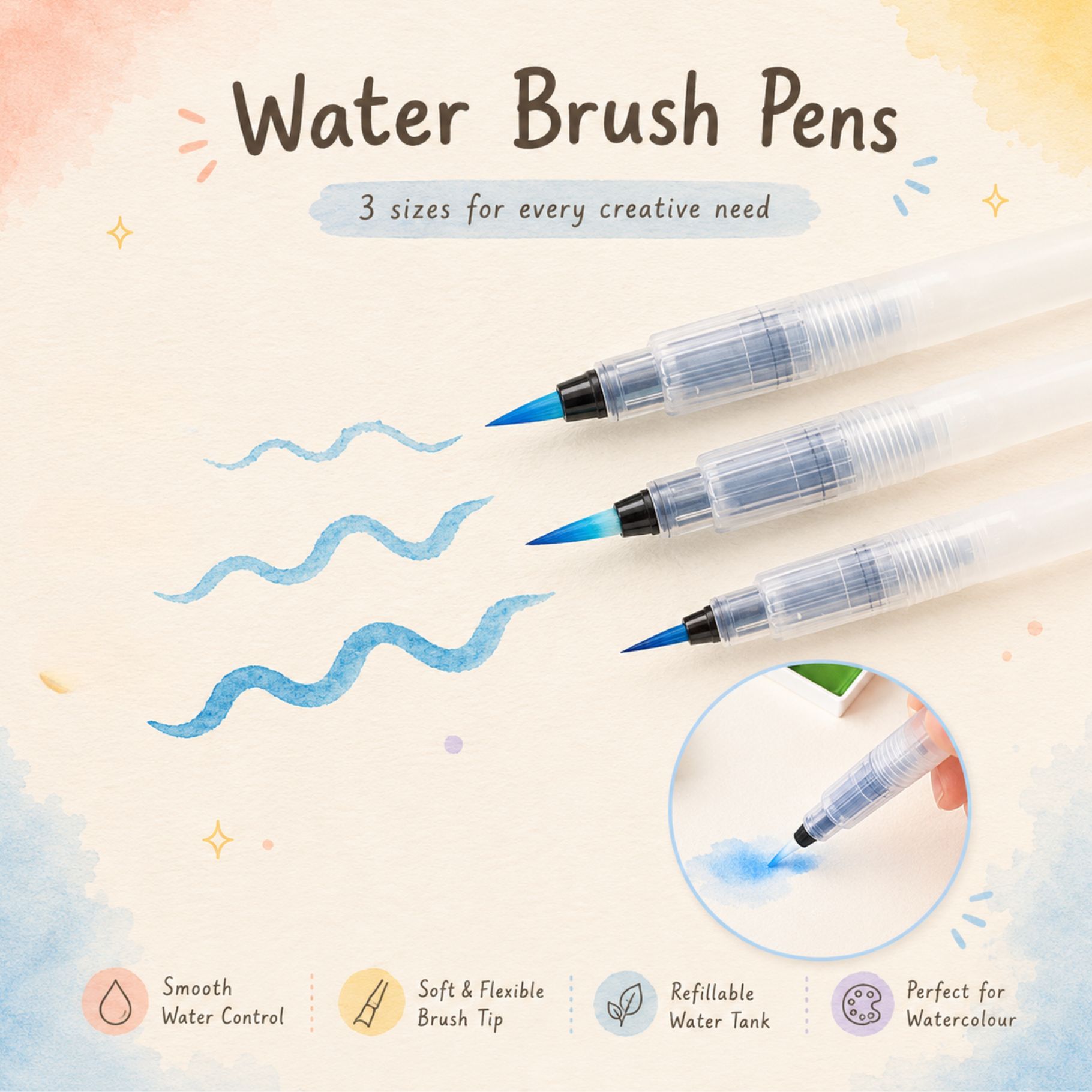 Refillable Watercolour Brush Pen