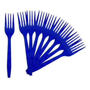Plastic Fork & Spoon (10pcs/pack) - Dark Blue, Fork
