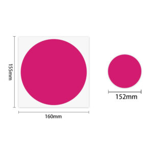 PVC Big Dot Stickers 15cm - Pink
