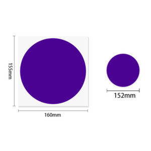 PVC Big Dot Stickers 15cm - Purple