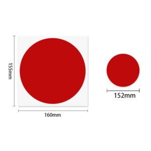 PVC Big Dot Stickers 15cm - Red