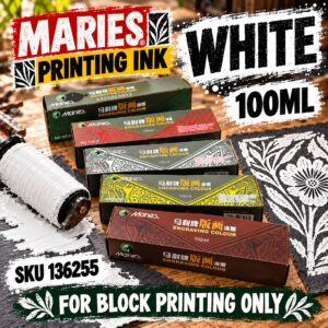 Maries Oil Based Watersoluble Ink 100ml - White