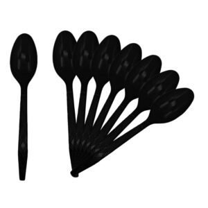 Plastic Fork & Spoon (10pcs/pack) - Black, Spoon
