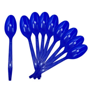 Plastic Fork & Spoon (10pcs/pack) - Dark Blue, Spoon