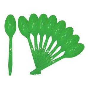 Plastic Fork & Spoon (10pcs/pack) - Dark Green, Spoon