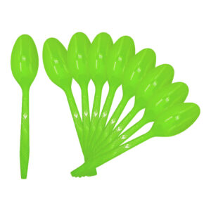Plastic Fork & Spoon (10pcs/pack) - Light Green, Spoon