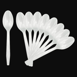 Plastic Fork & Spoon (10pcs/pack) - White, Spoon