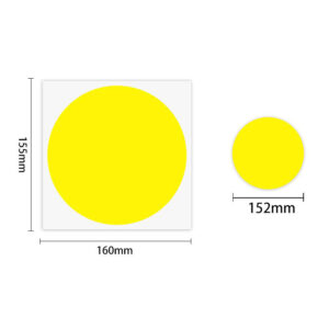 PVC Big Dot Stickers 15cm - Yellow