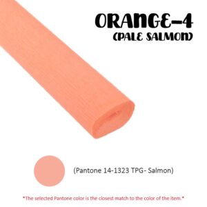 Crepe Paper (Thick) 250cm x 50cm - ORANGE-4 (Pale Salmon)