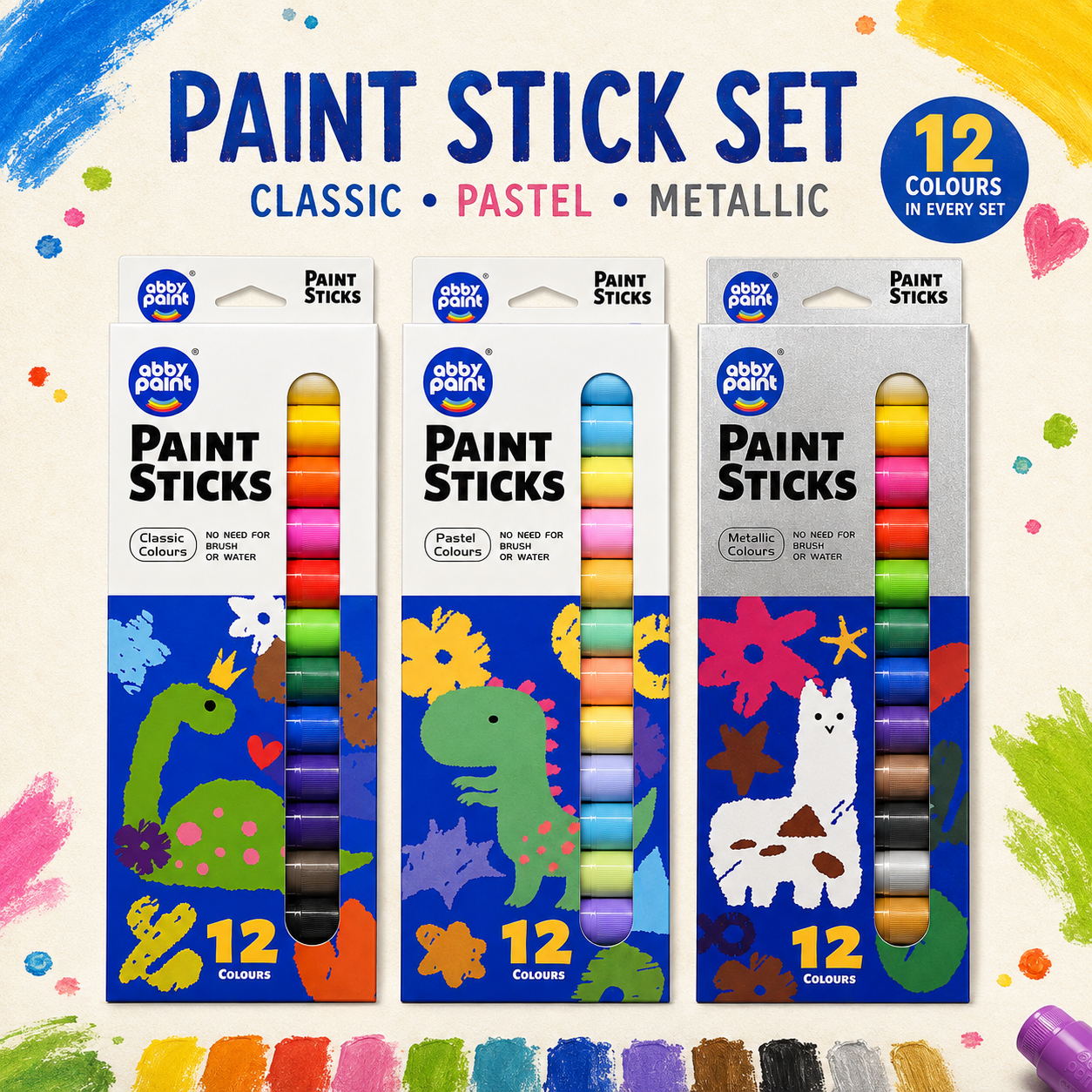 Paint Sticks Set (12 Colours)