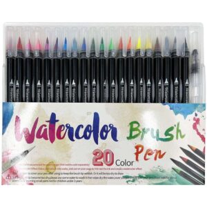 Watercolour Brush Pen (20 Colours)