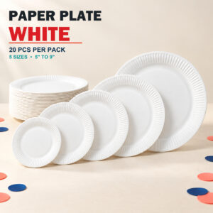 Paper Plate White (20pcs/pkt)