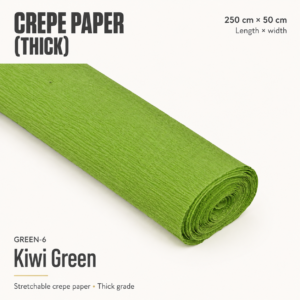 Crepe Paper (Thick) 250cm x 50cm - GREEN-6 (Kiwi Green)