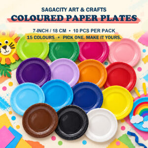 Paper Plates 7" (Coloured) 10Pcs/Pkt