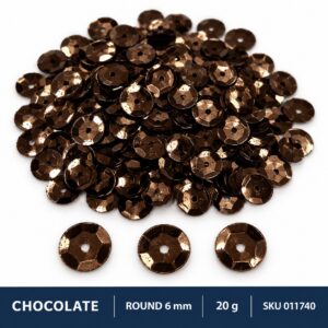Sequin Assorted 20g - Chocolate, Round 6mm