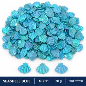 Sequin Assorted 20g - Seashell Blue, Mix