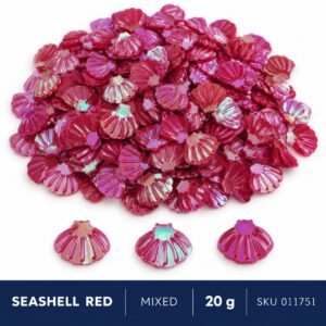 Sequin Assorted 20g - Seashell Red, Mix