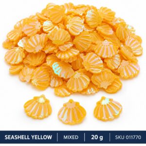 Sequin Assorted 20g - Seashell Yellow, Mix