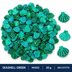 Sequin Assorted 20g - Seashell Green, Mix