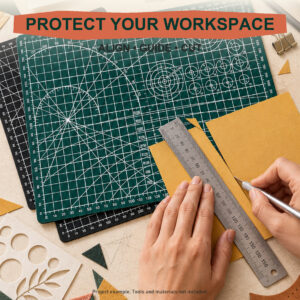 Cutting mat protecting a craft workspace during precise cutting
