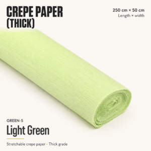 Crepe Paper (Thick) 250cm x 50cm - GREEN-5 (Light Green)