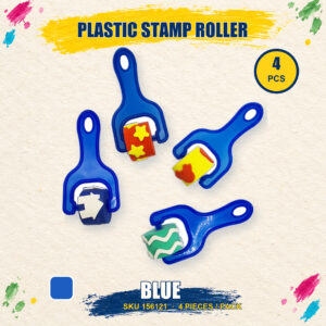 Paint Tools (Sponge/Stamp/Roller) - Plastic Stamp Roller – Blue