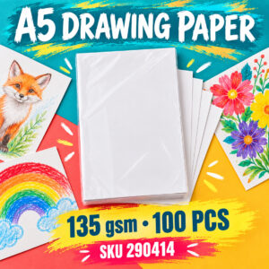 Drawing Papers (100pcs/pkt) - A5, 135gsm