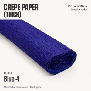 Crepe Paper (Thick) 250cm x 50cm - BLUE-4 (Ultramarine)