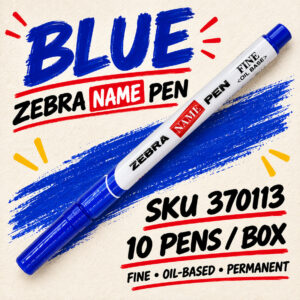 Zebra Name Pen (10pcs/box) - Blue