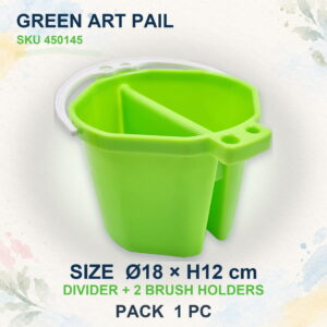 Art Palette and Pails - Green Art Pail
