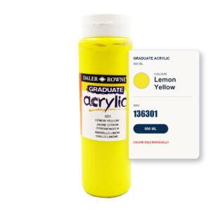 Daler Rowney Graduate Acrylic 500ml - Lemon Yellow
